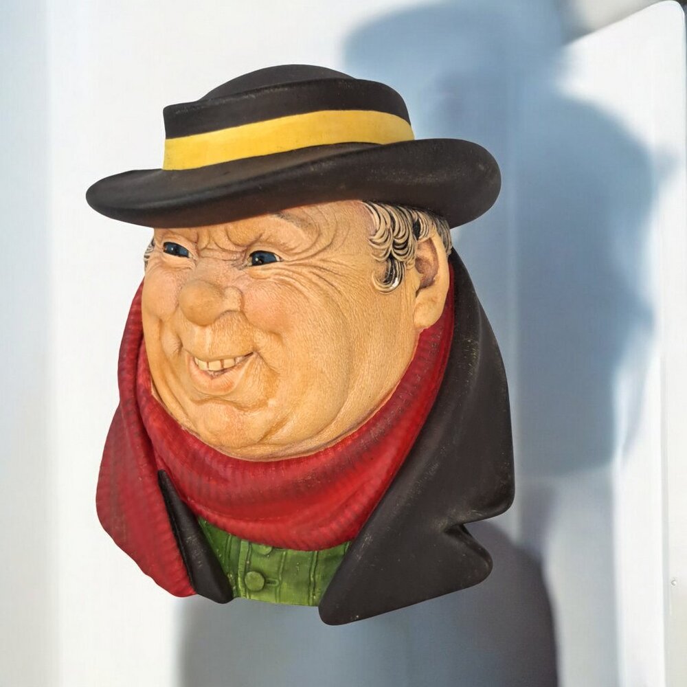 Vintage Bossons England 1964 Tony Weller Hand Painted Wall Decor Head Mount